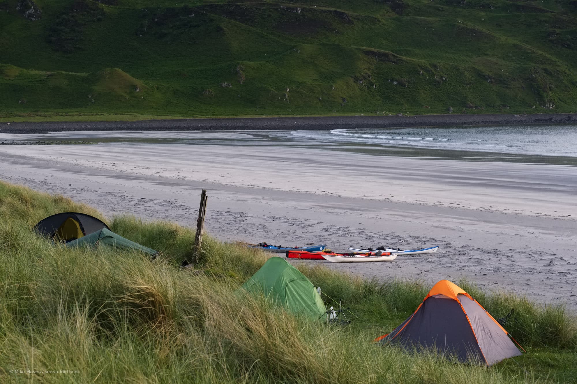 camping at Traigh Chlithe, Isle of Eigg