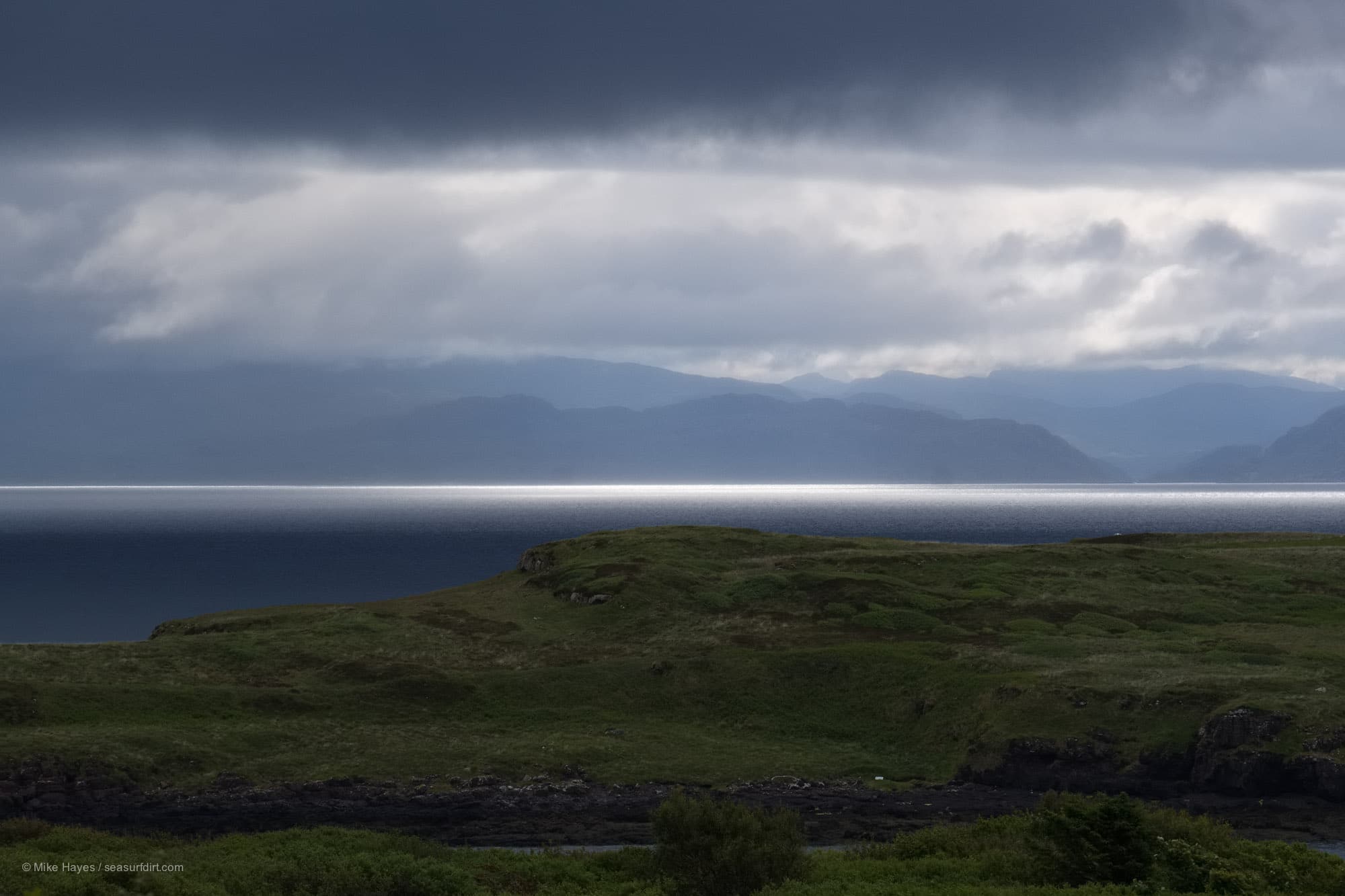 Stormy views of the mainland from the Isle of Eigg